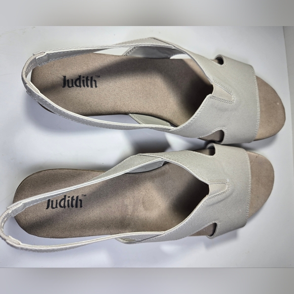 Judith Stacy Flat Slingback Wedge Sandals Size 9.5 - Picture 4 of 8